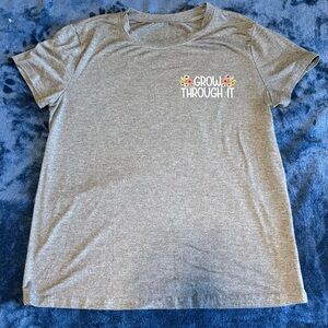 Gray Graphic Tee - Grow Through It